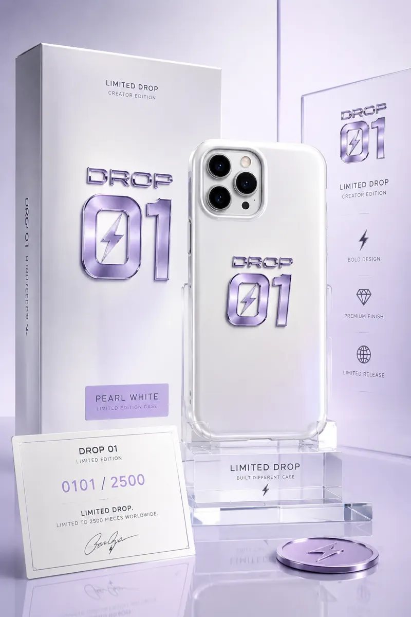 限量版手机壳周边概念图，适用于品牌配件系列